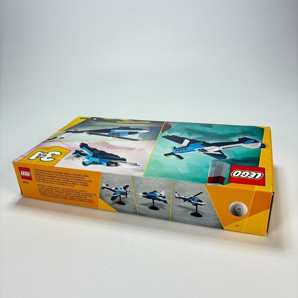 LEGO Creator 3 in 1 Aircraft Race Plane 31160 Building Set 178 Pieces Toy Blue - Picture 3 of 6